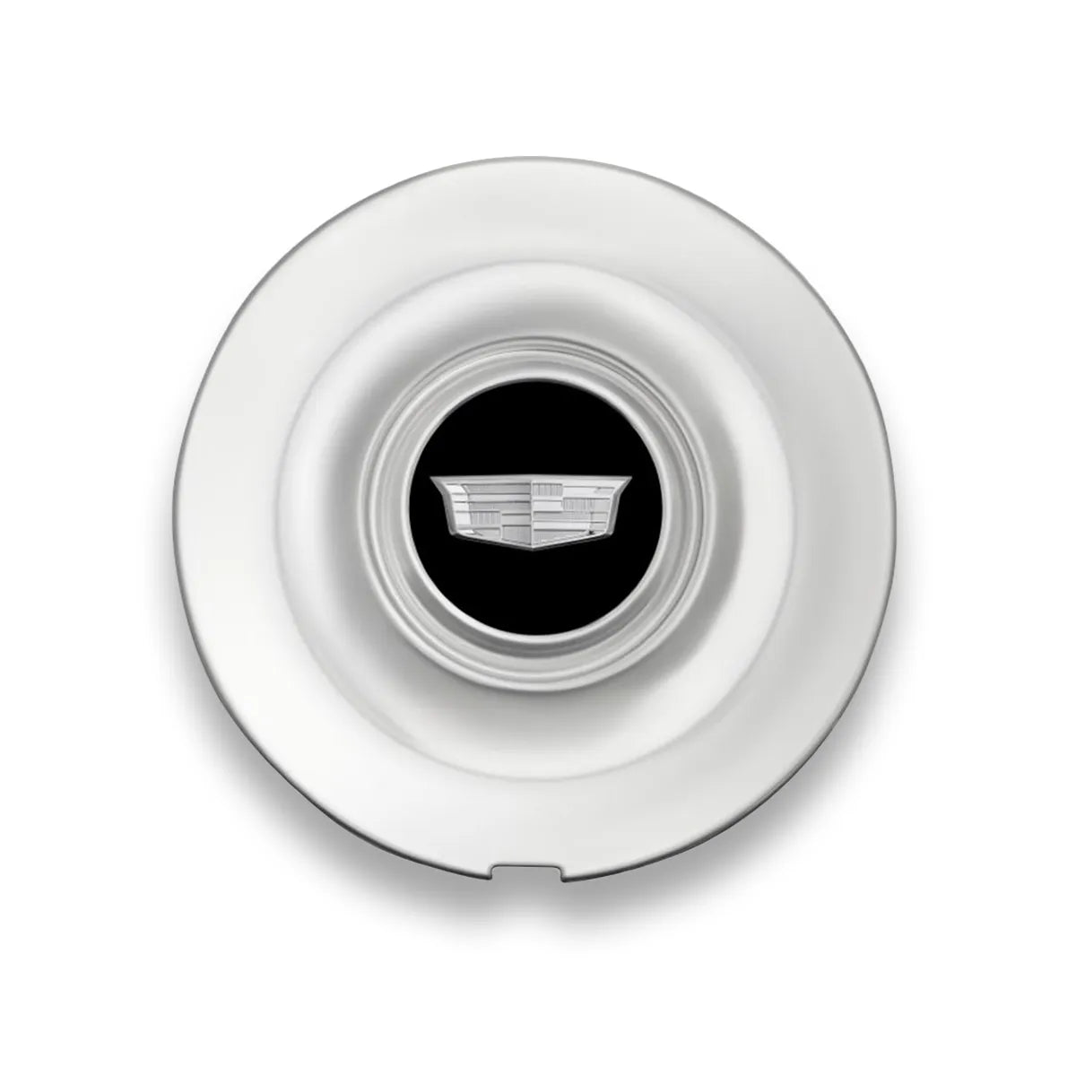 Center Cap in Polished Finish with Black Center and Cadillac Logo