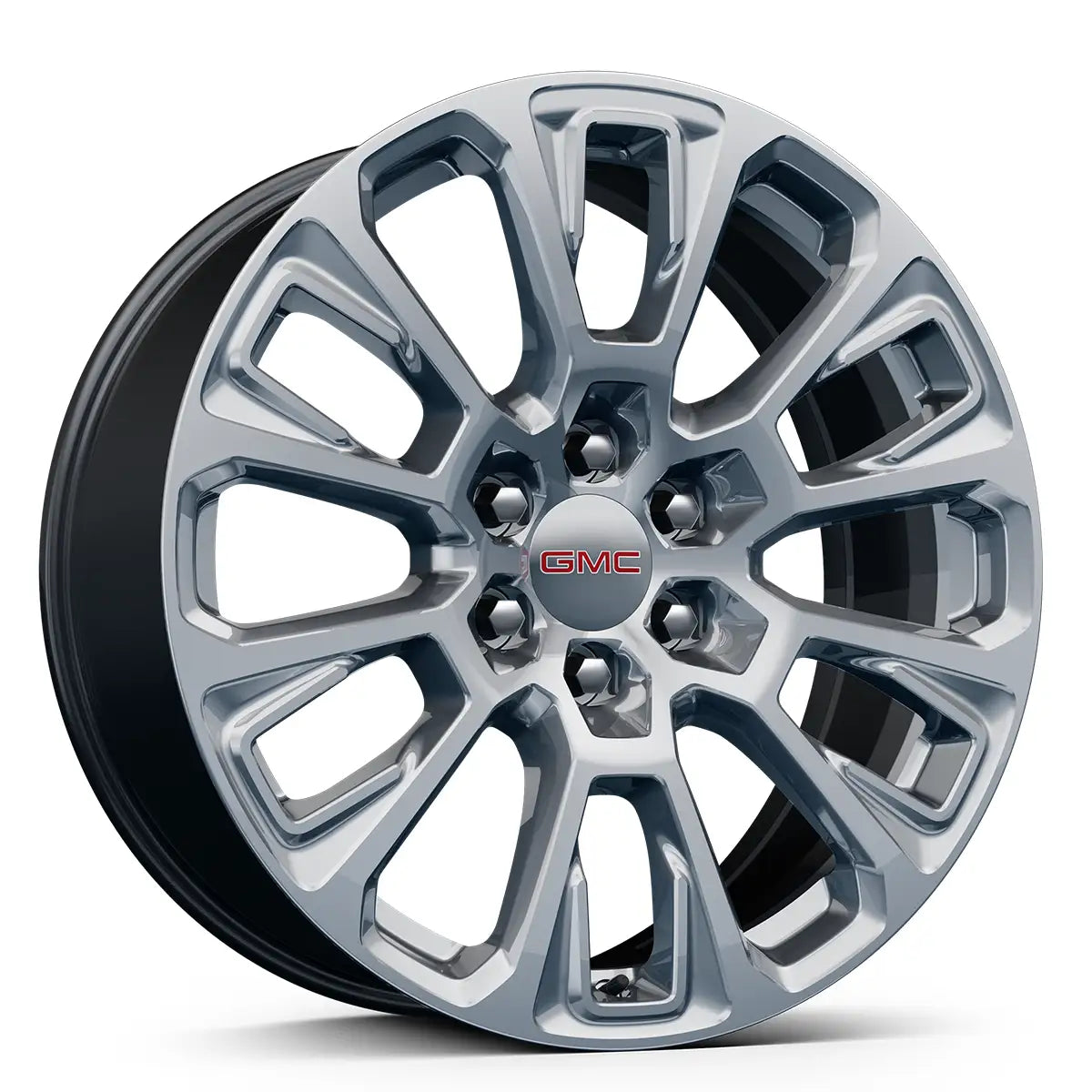GMC alloy wheel on a white background